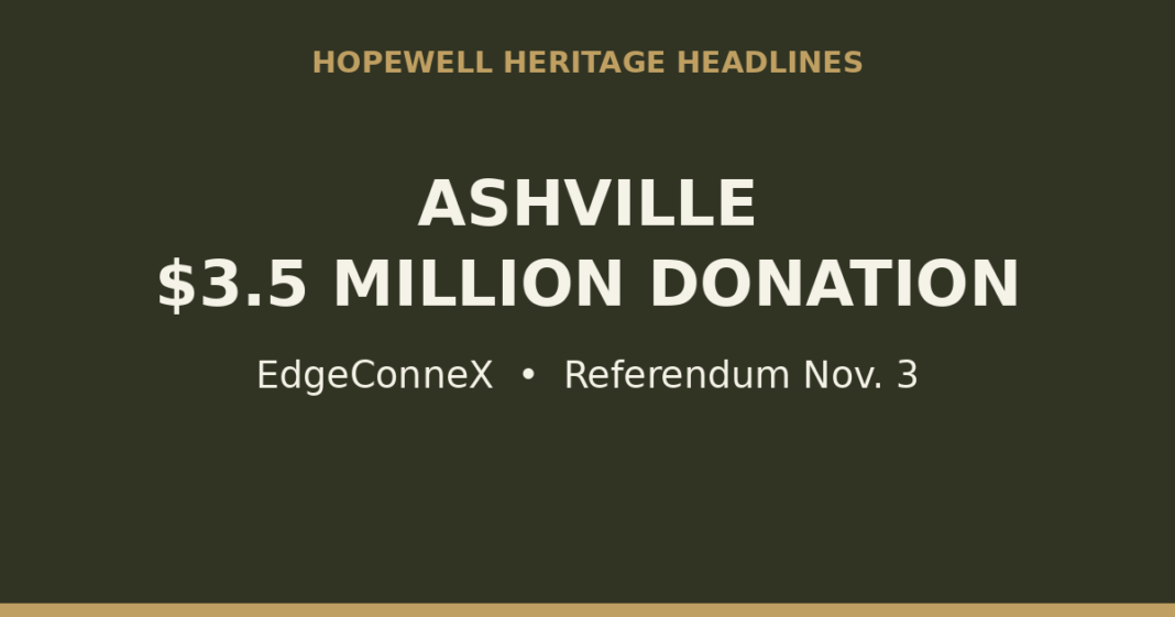 Ashville Receives .5 Million From EdgeConneX Weeks Before Referendum Vote