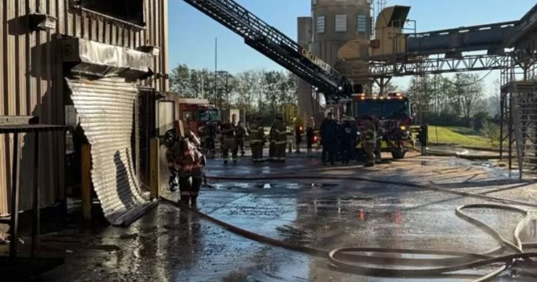 Crews Battle Working Fire at American Wood Fibers Plant in Circleville