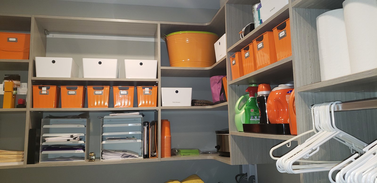 Organized laundry room storage