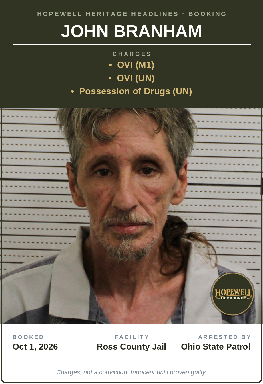 Booking card: John Branham