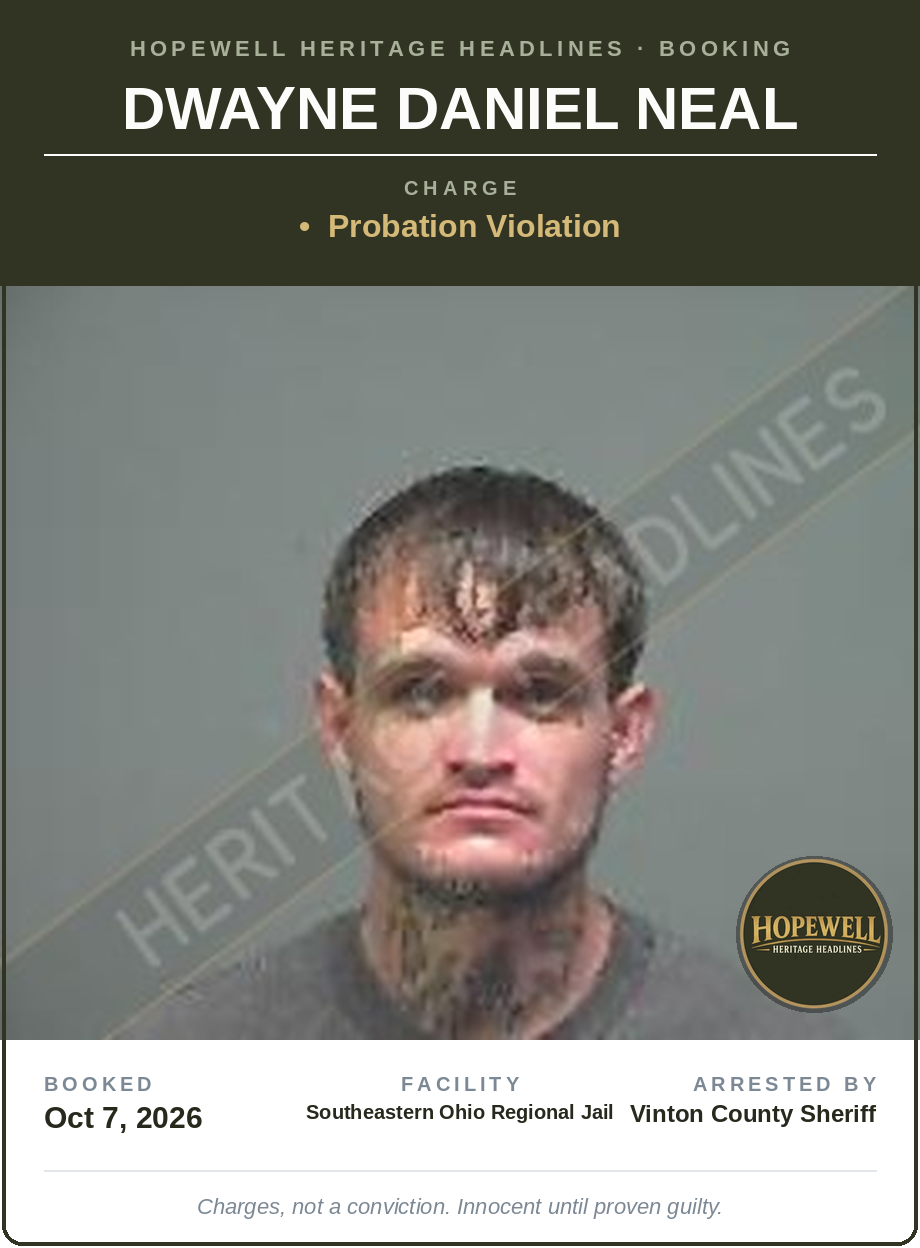 Booking card: Dwayne Daniel Neal