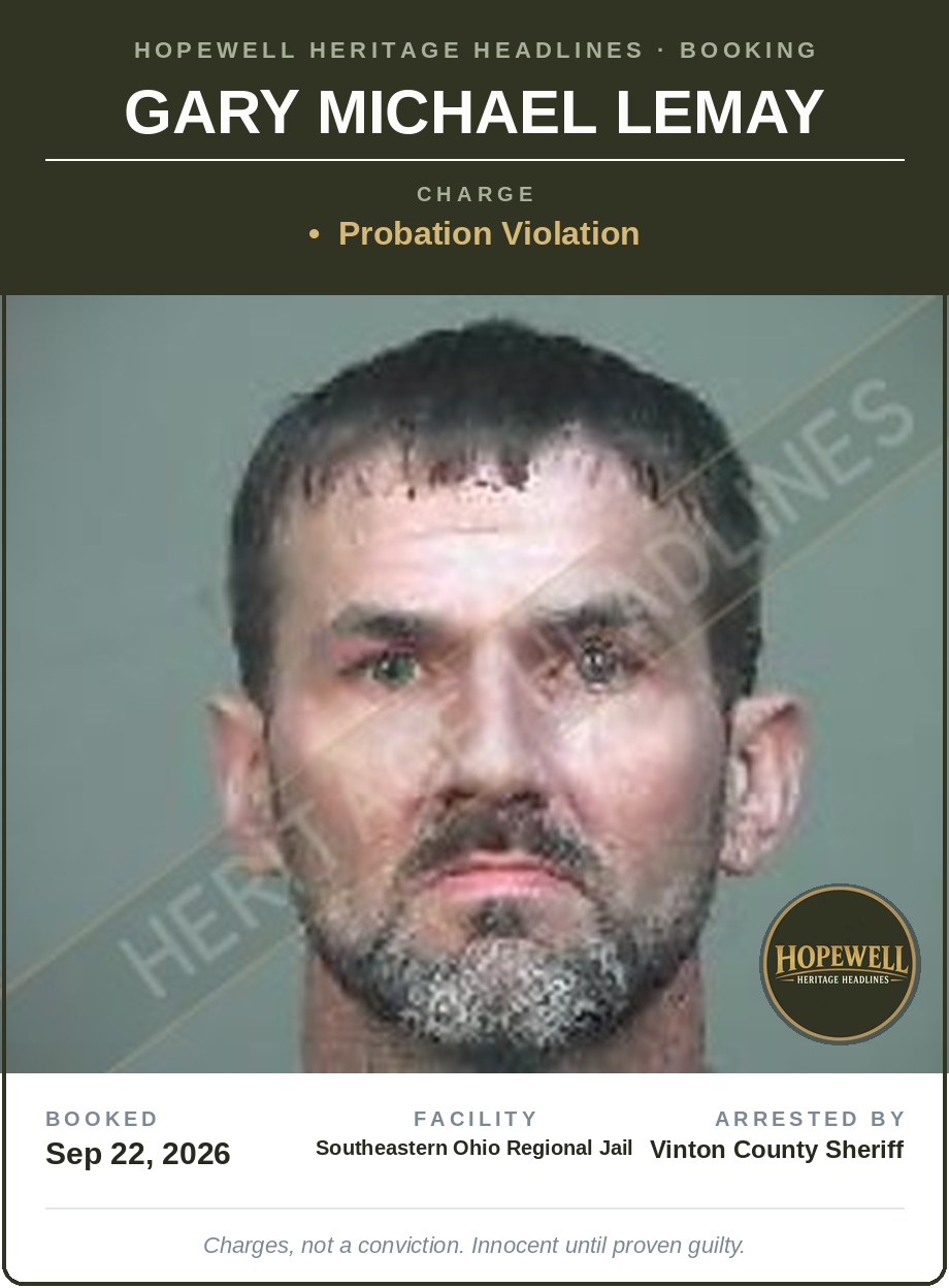 Booking card: Gary Michael Lemay