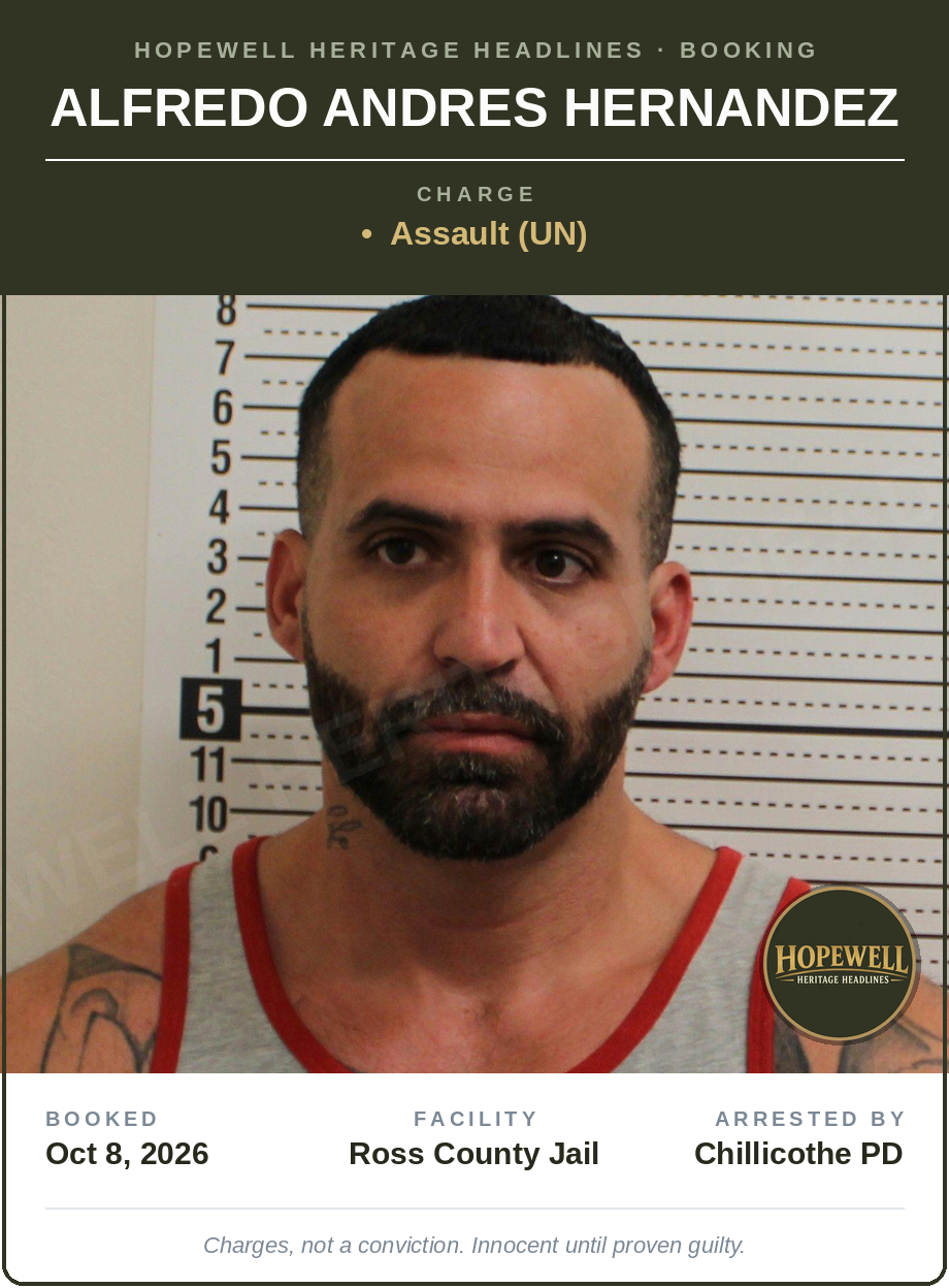 Booking card: Alfredo Andres Hernandez