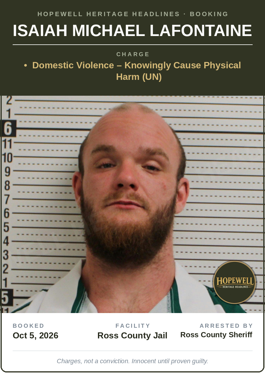 Booking card: Isaiah Michael Lafontaine
