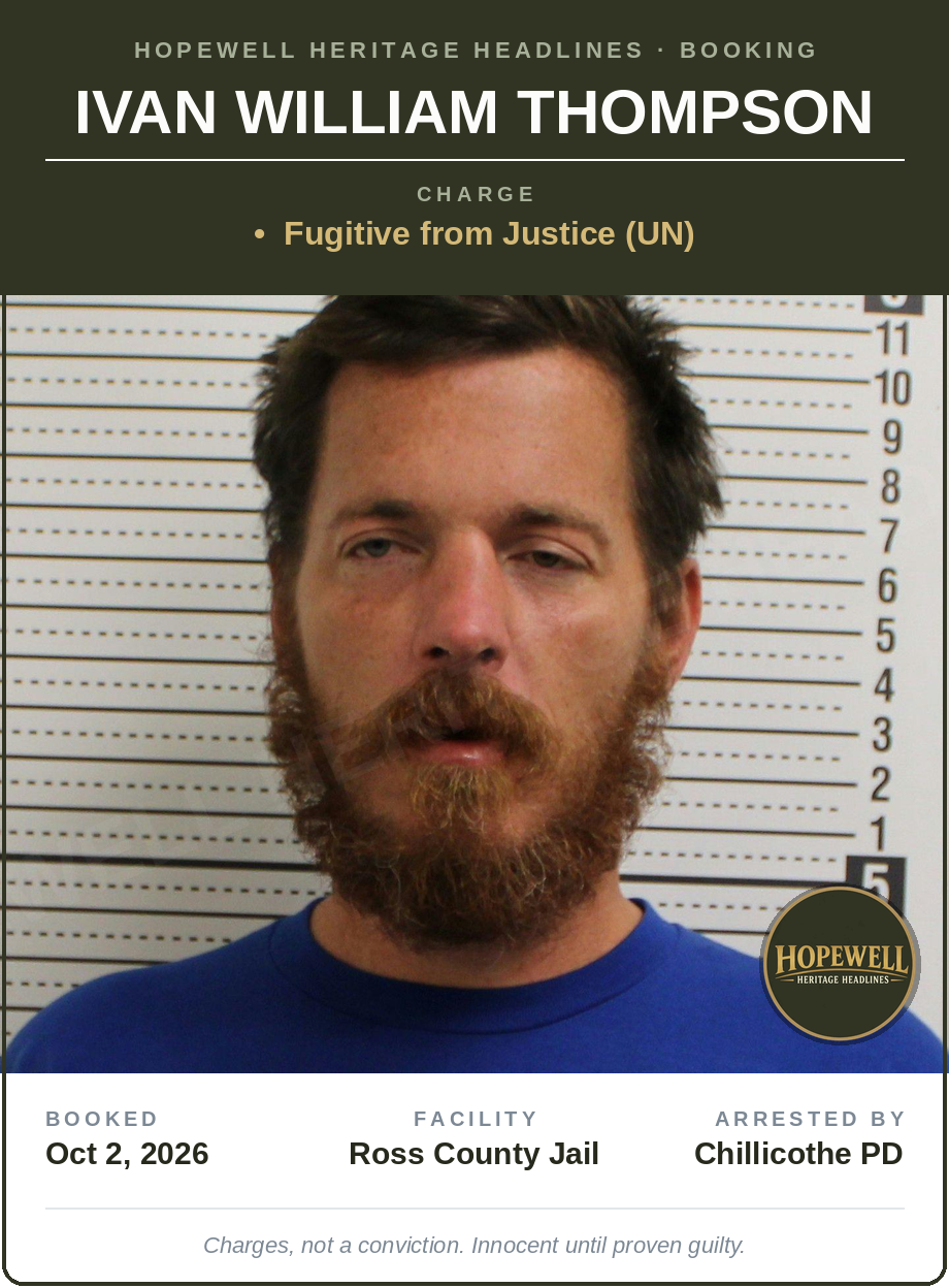 Booking card: Ivan William Thompson