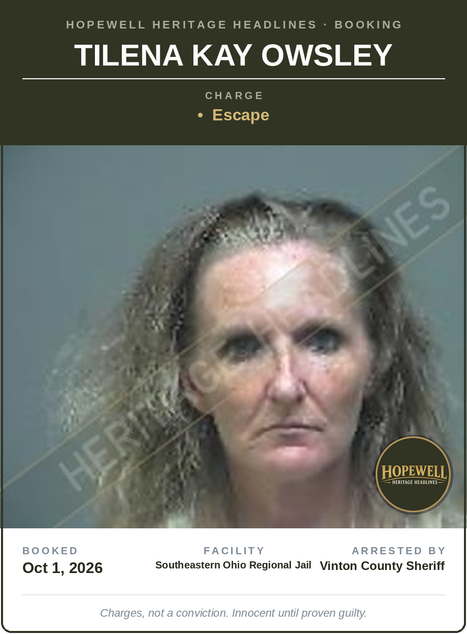 Booking card: Tilena Kay Owsley