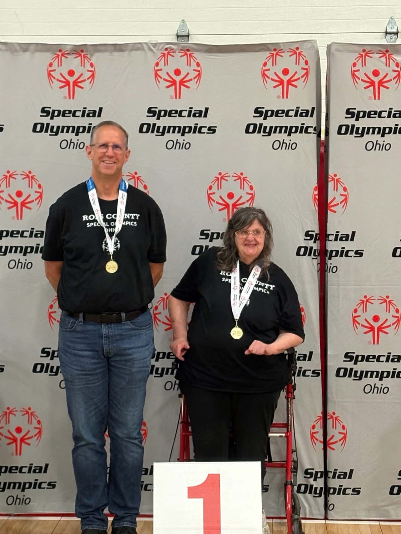 Ross County gold medal pair on the podium