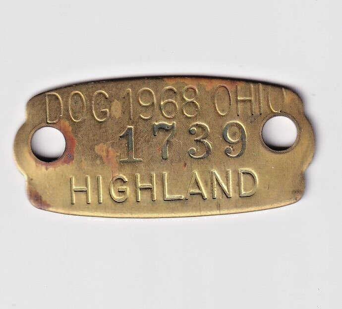 Highland County dog tags are sold at the auditor, and the price on the website moved after January