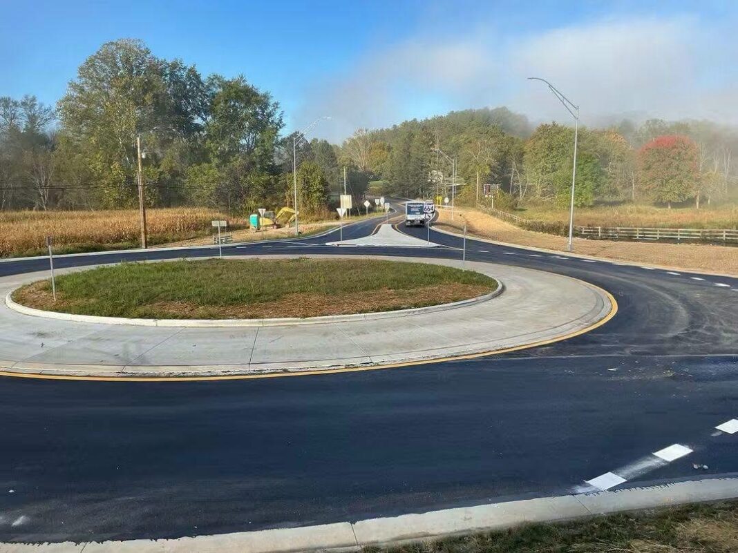 Roundabout Opens at State Route 664 and Sauerkraut Road
