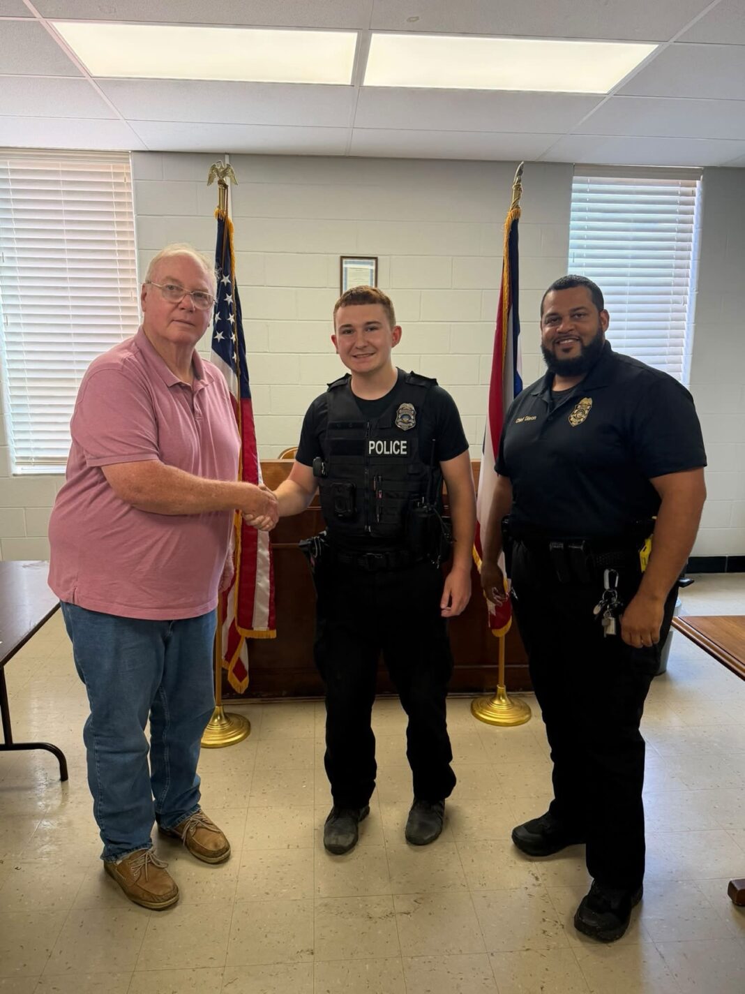 New Boston swears in new patrolman Hunter Buckle