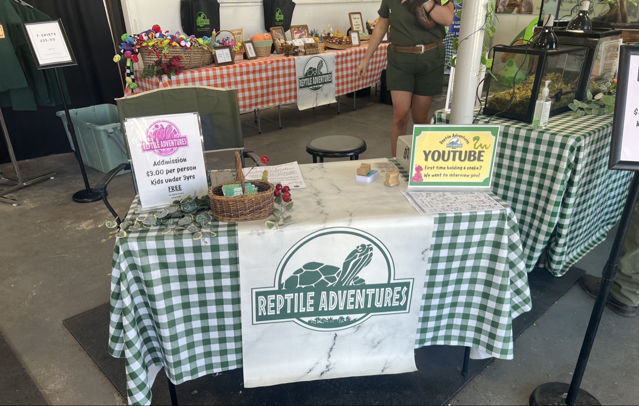 Reptile Adventures admission table at the Pumpkin Show