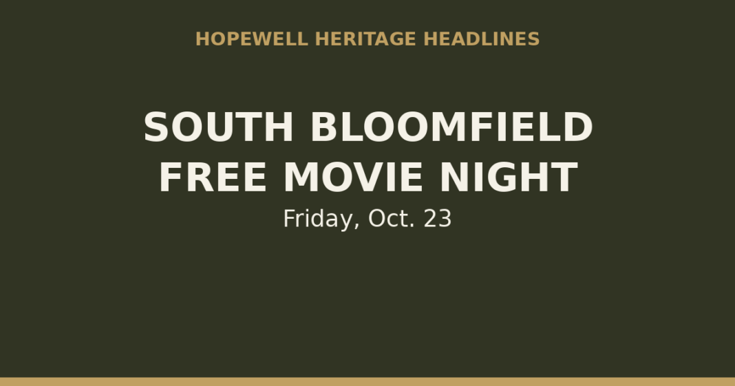 South Bloomfield Shows ‘The Nightmare Before Christmas’ Free on Oct. 23