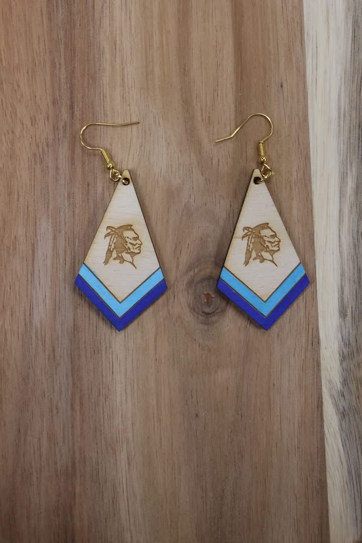 Adena Warrior Works Warrior head earrings
